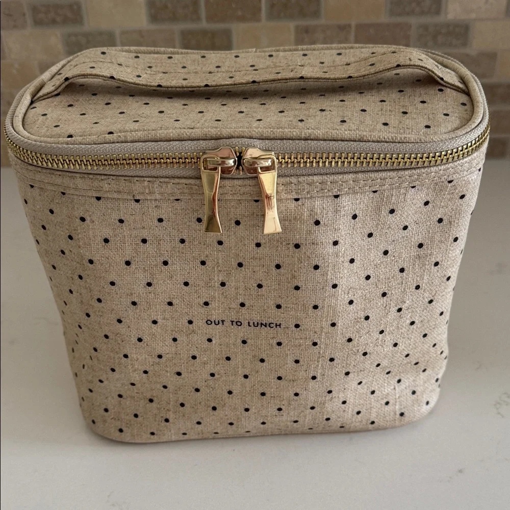 ♠️ Kate Spade Polka Dot Lunch Bag with Gold Zipper NWOT ✨